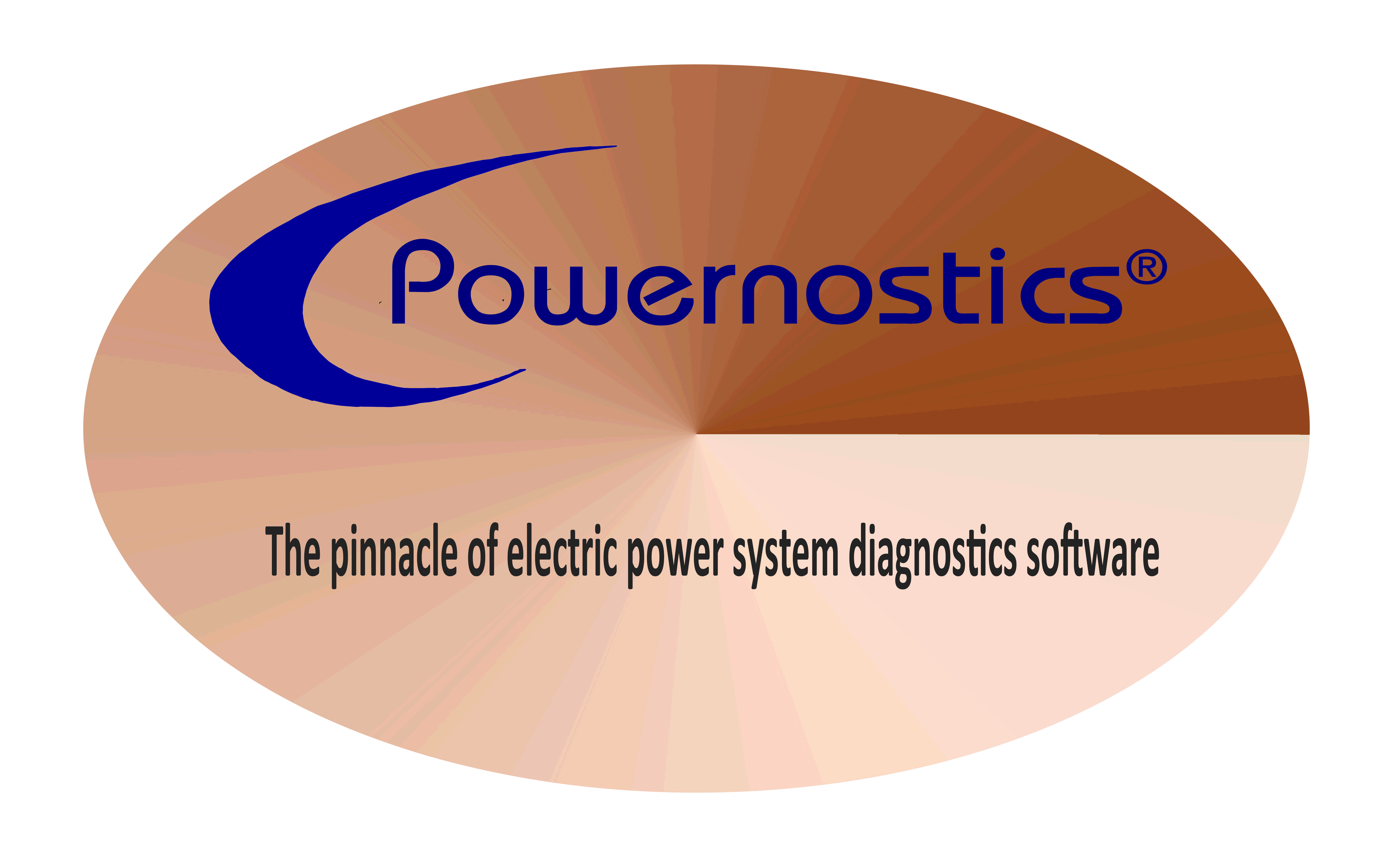 Powernostics copper oval light bkgrd Calbri LOGO Trademark  FINAL